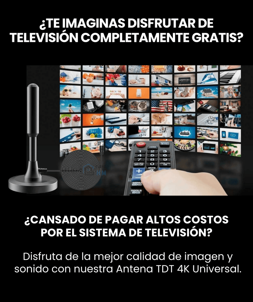 Antena TDT 4K HD - TV Universal Gratis (SIRVE PARA EL CAMPO) 🎁 REGALO EXCLUSIVO SOLO HOY HASTA 23:59!!!