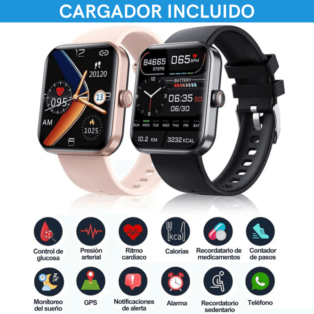 SmartWatch SMwatch® - Reloj Inteligente monitorea glucosa 3.0