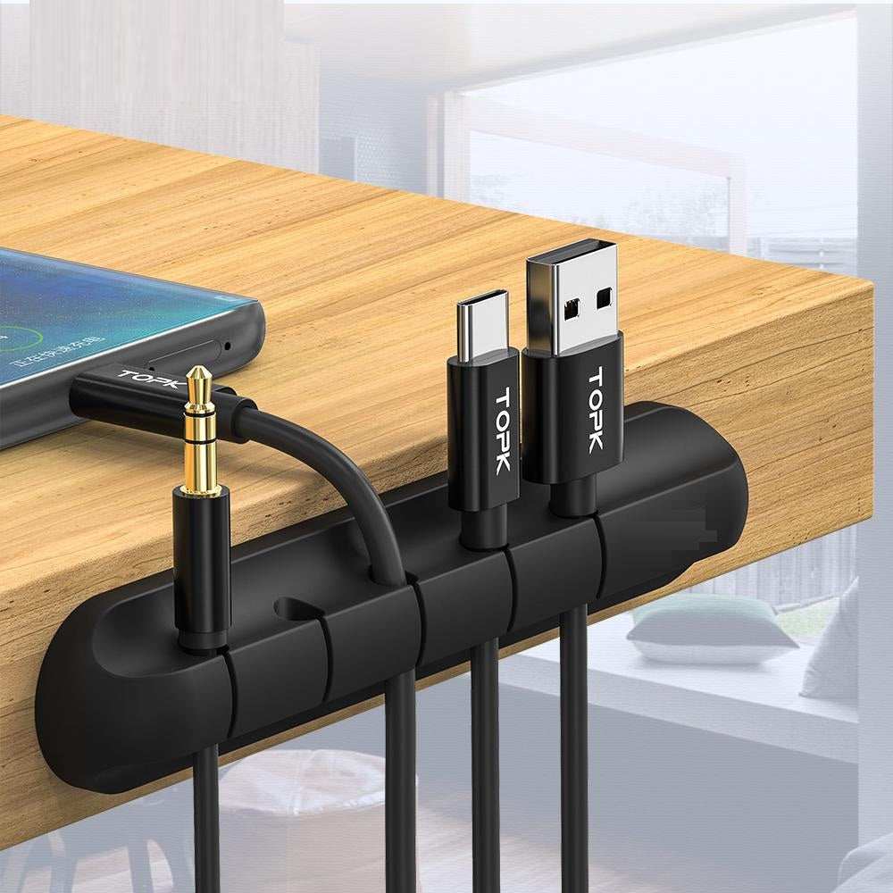 Neo Clip Adhesivo - Organizador de Cables 5 Puestos