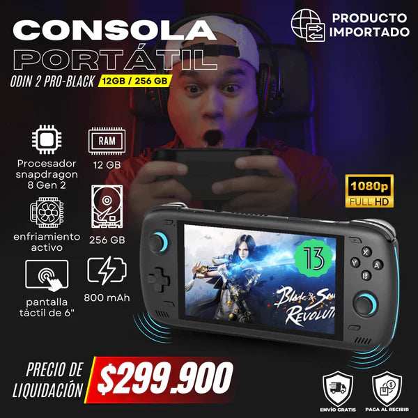 🎮 Nueva Consola Gaming AYN ODIN 2 PRO X7 🎮 Lo último en Portátiles Para +3000 Juegos Retro 🔥 50%OFF