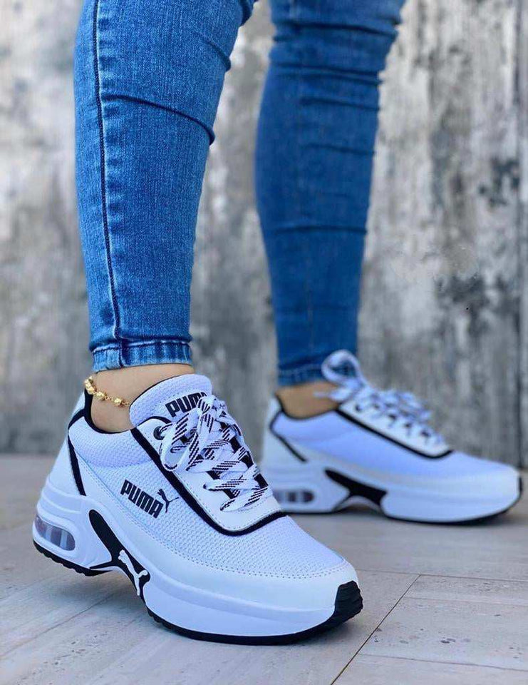 Tenis Puma Blanco Plataforma